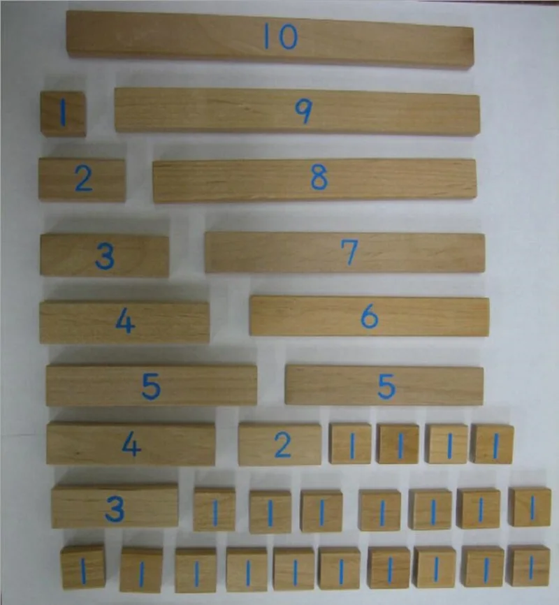  Fly AC Montessori Mathematics teaching aids domino toys For Children building blocks Baby Developme