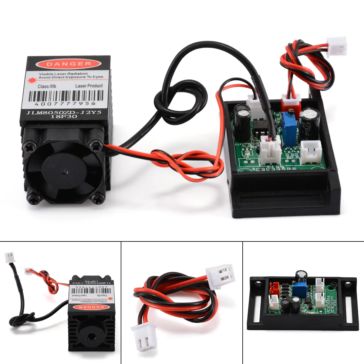 1pc 12V 500mW 808nm Focusable Infrared Laser Diode Dot Module & TTL Fan Cooling modulation for Industrial Testament Lab etc