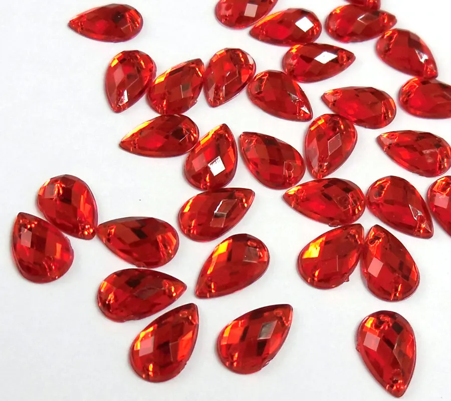 Good Supplier Red Rhinestones 8x13mm Drop For Sewing Accessories Stones