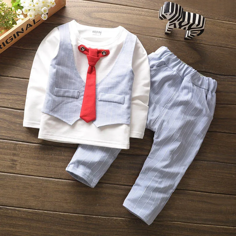BibiCola Newborn Boys Clothing Set Infant Boys Fashion Coat+Striped