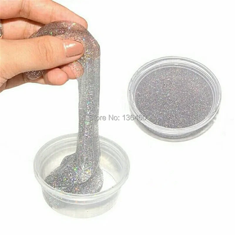 slime silver glitter