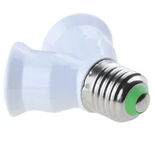 2 в 1 двойной E27 разъем удлинитель основания сплиттер разъем галогенный светильник лампа держатель медный контакт адаптер конвертер