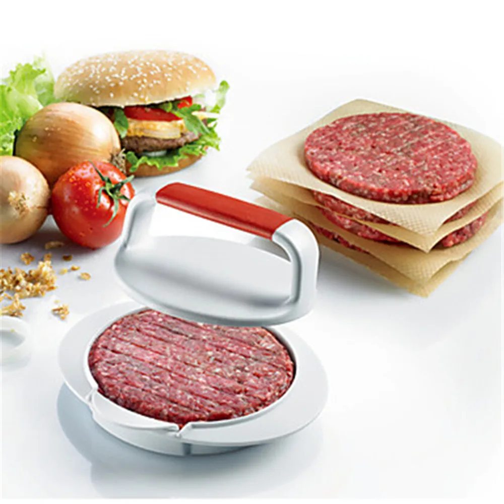 cheap Patty Makers Meat Burger Maker Mold Kitchen Tools Meat DIY Mold DIY Hamburger Meat Press Tool Food Grade Plastic Hambur