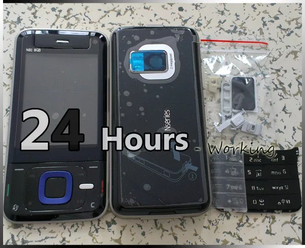 black n81 8gb housing case keypad cover body parts faceplate for nokia n81 8gb mobile phone accessories