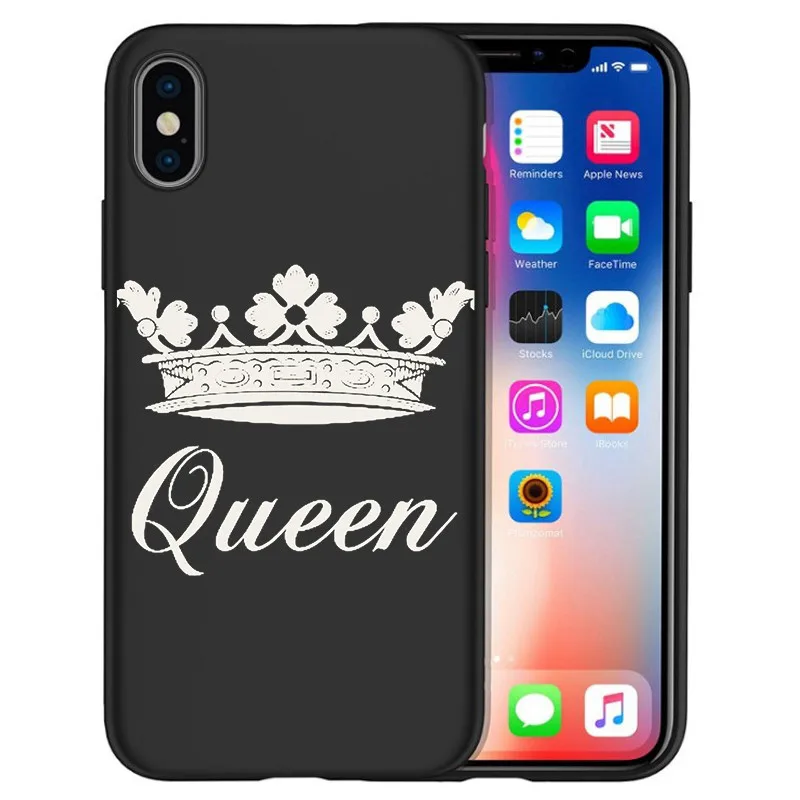 Для iPhone X XR XS Max 5 5S SE 6 6S 7 8 One Plus 5 5T 7 Pro Oneplus 6 6Tphone чехол для телефона Funda Coque Etui king queen DIY