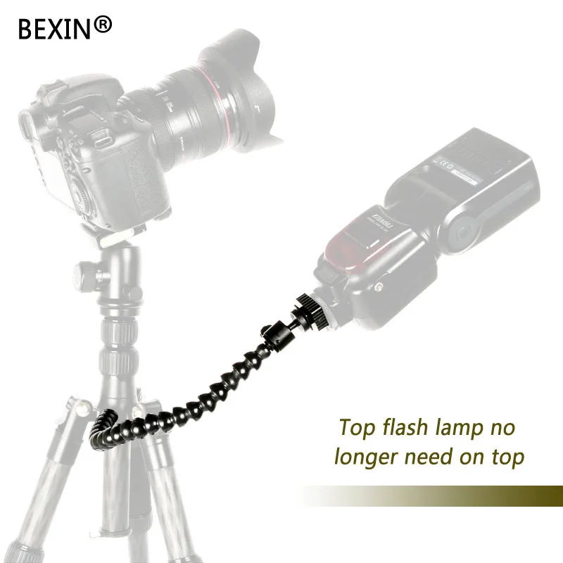  Flexible arm Bracket Bendable Flash Light Stand dslr camera Flash Bracket adapter mount hot shoe fl