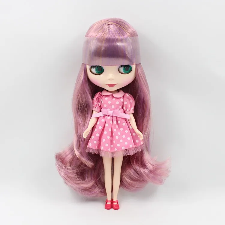 Фабрика blyth кукла BL22407216 фиолетовый микс каштановые волосы нормальный обычный тело подарок игрушка