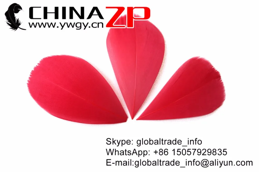Trimmed Goose Feathers Jewerlry DIY Decorations-Red (2)