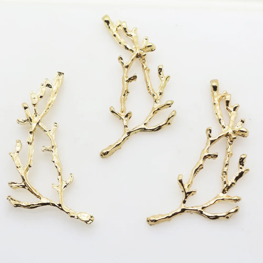 

YWXINXI Direct Sales 10pcs / lot25 * 58 Branches Alloy Jewelry Accessories DIY Handmade New Fashion Decoration Materials