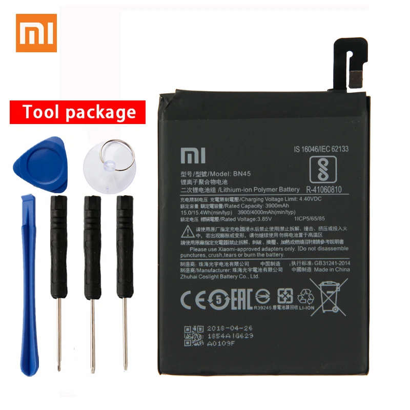 

Original Xiaomi BN45 Phone battery For Xiaomi Mi note2 Redmi Note 5 Note5 4000mAh