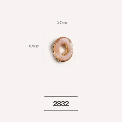 2832 New 10pcs natural amber rhinestone metal nail art jewelry Japanese alloy nail art DIY decoration shining diamond nail accessory - Цвет: 2832