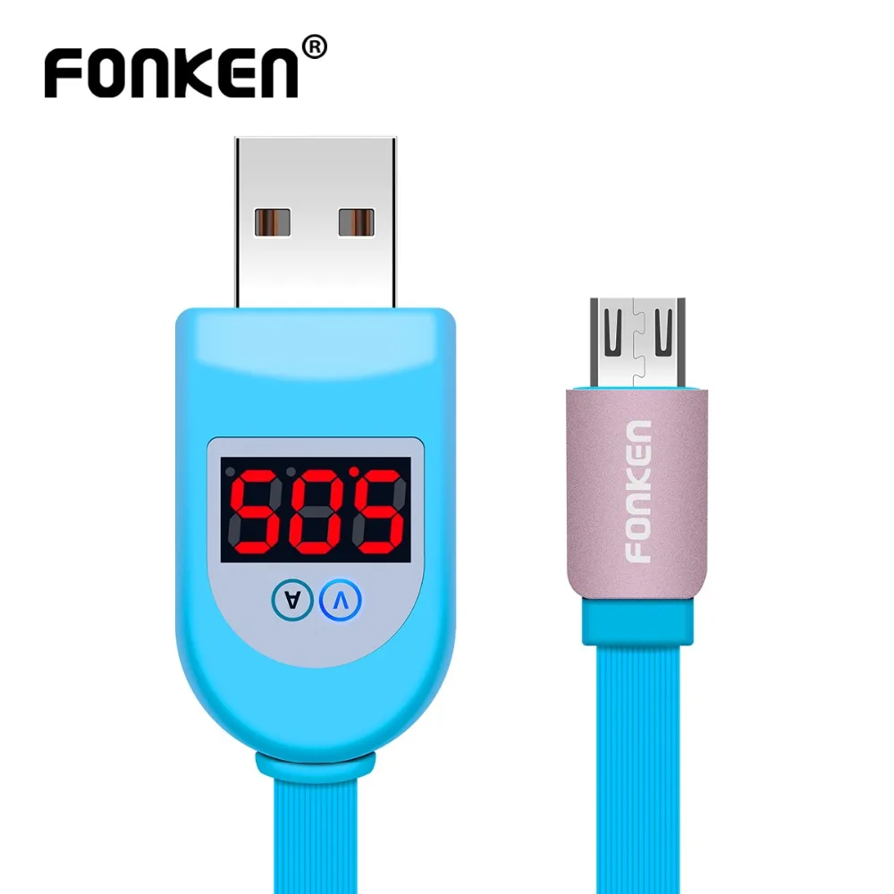 Buy FONKEN LED Micro USB Cable Voltage Current Digital