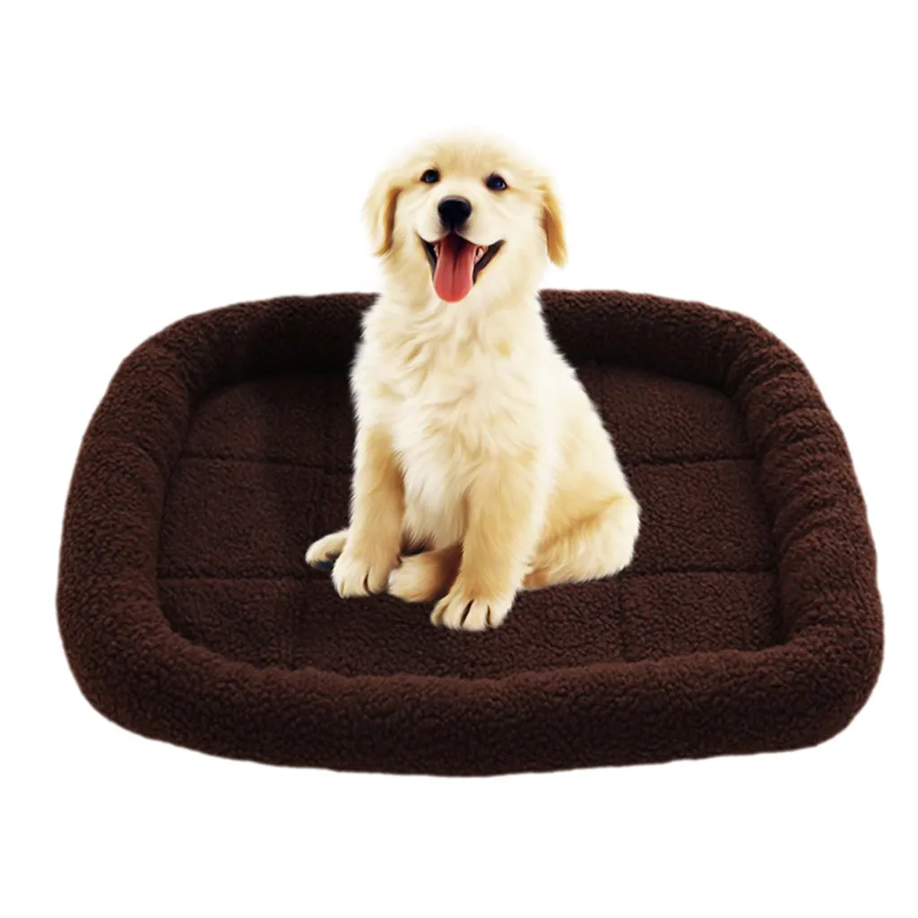 

Pet Dog Cat Bed Puppy Cushion House Pet Soft Warm Lamb Cashmere Mat Blanket Sleeping Bed Cover Mat For Small Medium Dog Cat