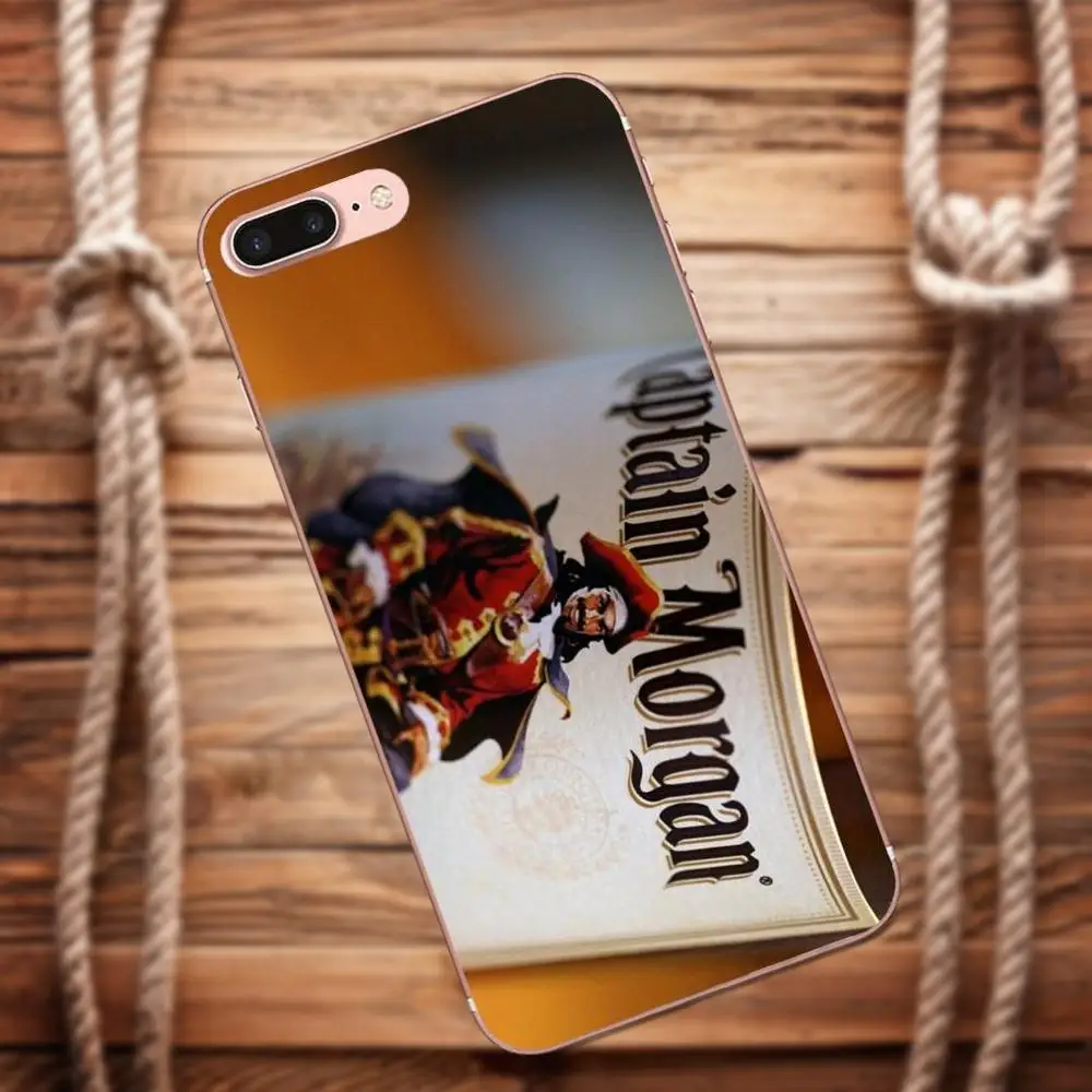 Vvcqod ТПУ Лидер продаж Капитан Морган черный пряный Ром для Apple iPhone X 4 4S 5 5C 5S SE 6 S 7 8 Plus