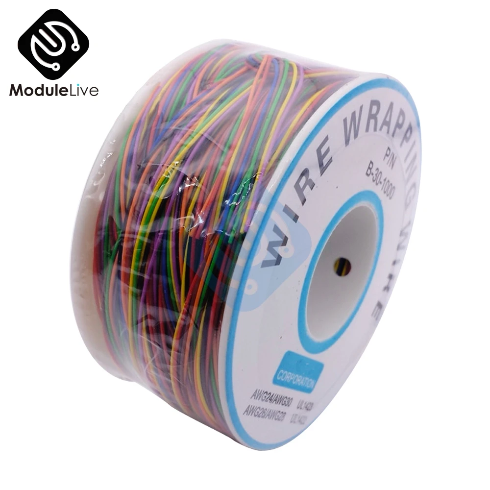 Кабель для упаковки 280 м 30 AWG B-30-1000 AWG30 кабель макет перемычка цветная изоляция изоляционная 8 цветов