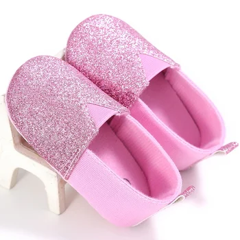 

Toddler Baby Girl Soft Sole Crib Shoes 2017 Kids Girls Lace Shining Baby Shoes