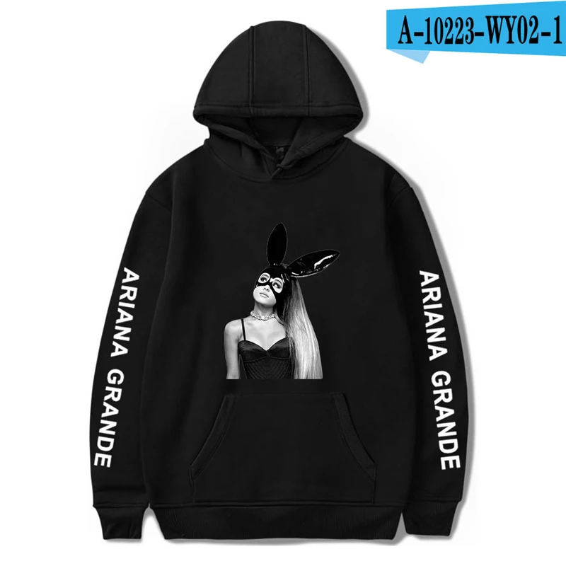 Ariana Grande Sweatshirt Popular Singer Cotton Long Sleeve Oversized Hoodies Women Streetwear Kpop Clothing Harajuku Pink Female Ariana Grande Sweatshirt Popular Singer Cotton Long Sleeve Oversized Hoodies Women Streetwear Kpop Clothing Harajuku Pink Female