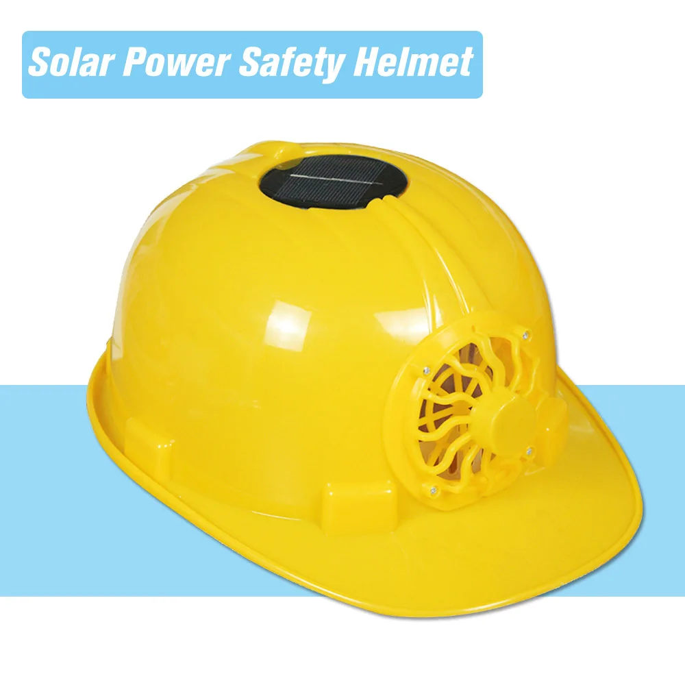 

Solar Power Safety Helmet Work Hard Hat Cap with Solar Powered Cooling Fan Workplace Safety Head Protection