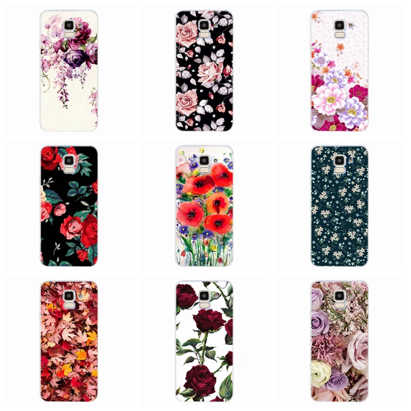 Силиконовый чехол для Samsung Galaxy S9 S8 Plus J7 J5 J3 S7 edge J500 A3 A5 2017 из ТПУ с цветными цветами и