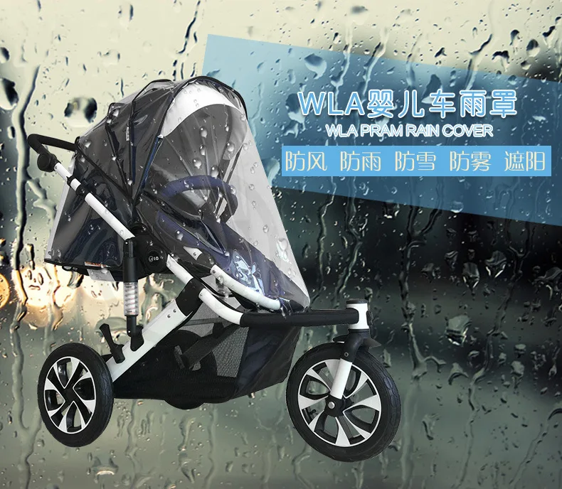 Online Bayi Stroller Hujan Sarung Kaca Depan Tahan Debu Transparan PVC Universal Stroller Hujan Sarung Jogging Stroller Hujan Sarung Raincoat
