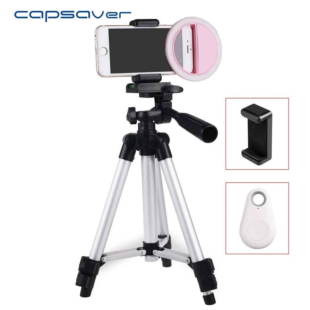 

capsaver PF36II LED Selfie Ring Light Phone External Enhancing Fill Light Flash Tripod Phone Holder Bluetooth Remote Control