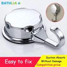 Chromed Suction Cup Kitchen Hooks for Towel Strong Adhesive Hooks Bathroom Wall Hooks Heavy Duty Vacuum Suction Robe Hooks