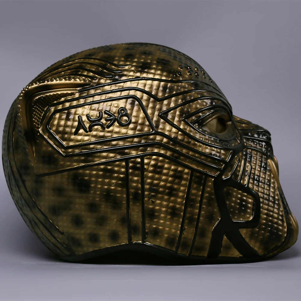 2018 Black Panther Helmet Infinity War Gold Black Panther Superhero Helmet Props (6)