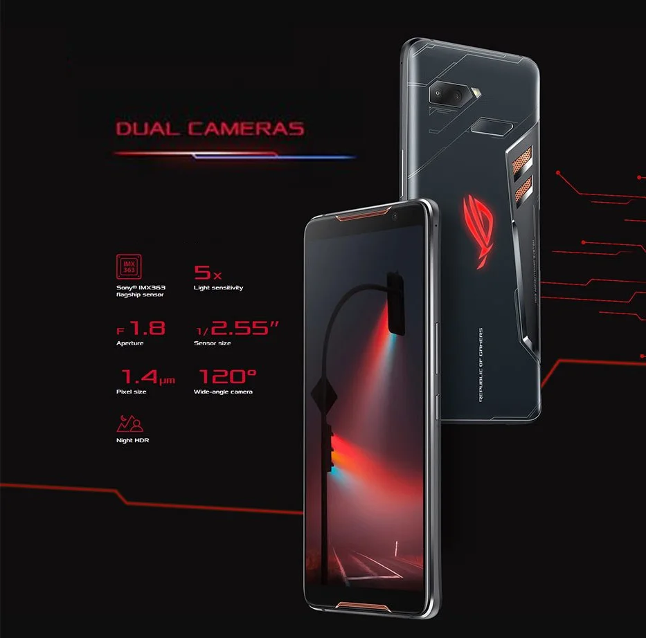 Популярный Смартфон ASUS ROG Phone 8 ГБ ОЗУ 128 ГБ/256 Гб ПЗУ Snapdragon 845 2 96 ГГц Adreno 630 6 дюймов FHD