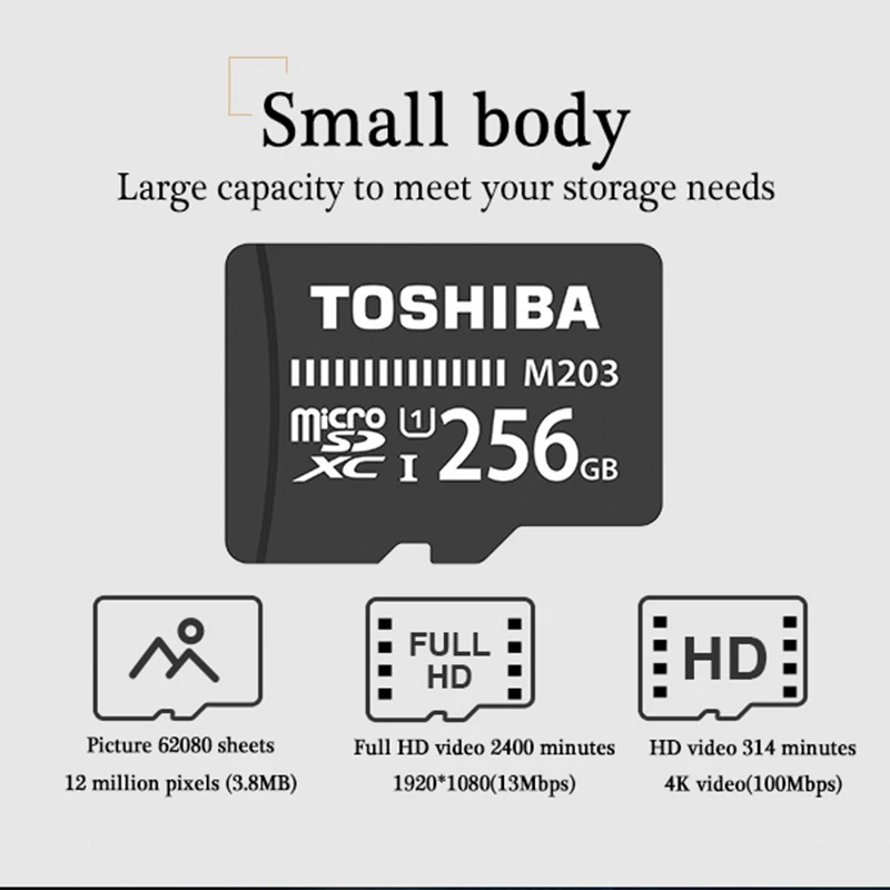 TOSHIBA M203 флэш-карта памяти 32 Гб 64 Гб 128 ГБ оперативной памяти, 16 Гб встроенной памяти SDHC/SDXC, Micro SD(макс. 100 МБ/с. карты памяти класса 10 UHS-I cartao de memoria