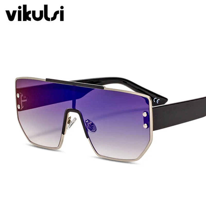 Новые французские Роскошные Квадратные Солнцезащитные очки женские винтажные Ретро брендовые дизайнерские негабаритные солнцезащитные очки мужские женские черные Оттенки UV400 - Цвет линз: D828 silver blue