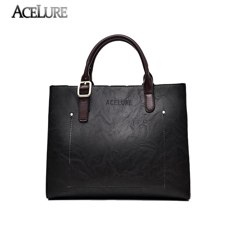 

ACELURE Brand Women Pu Leather Shoulder Bags Luxury Quality Ladies Large Casual Tote Bag Female Square Handbags Bolsas Femininas