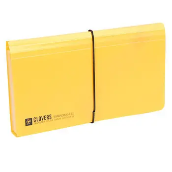

Plastic Yellow Expanding File Folder 13 Compartments w Labels