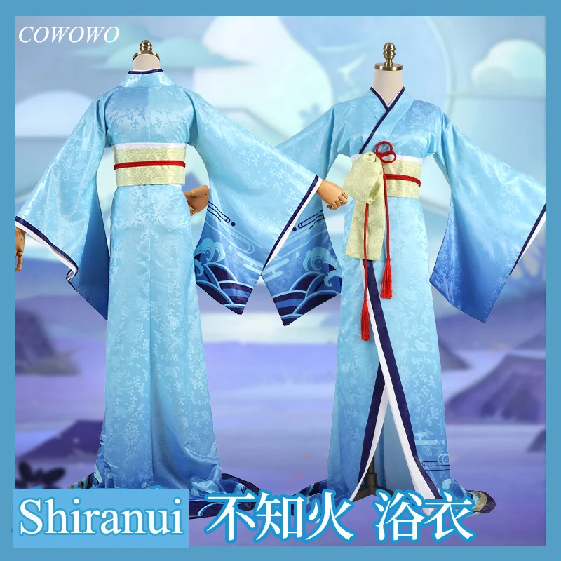 Аниме! Игра Onmyoji SSR Shiranui Diver Ali кимоно синий халат Старинное платье униформа
