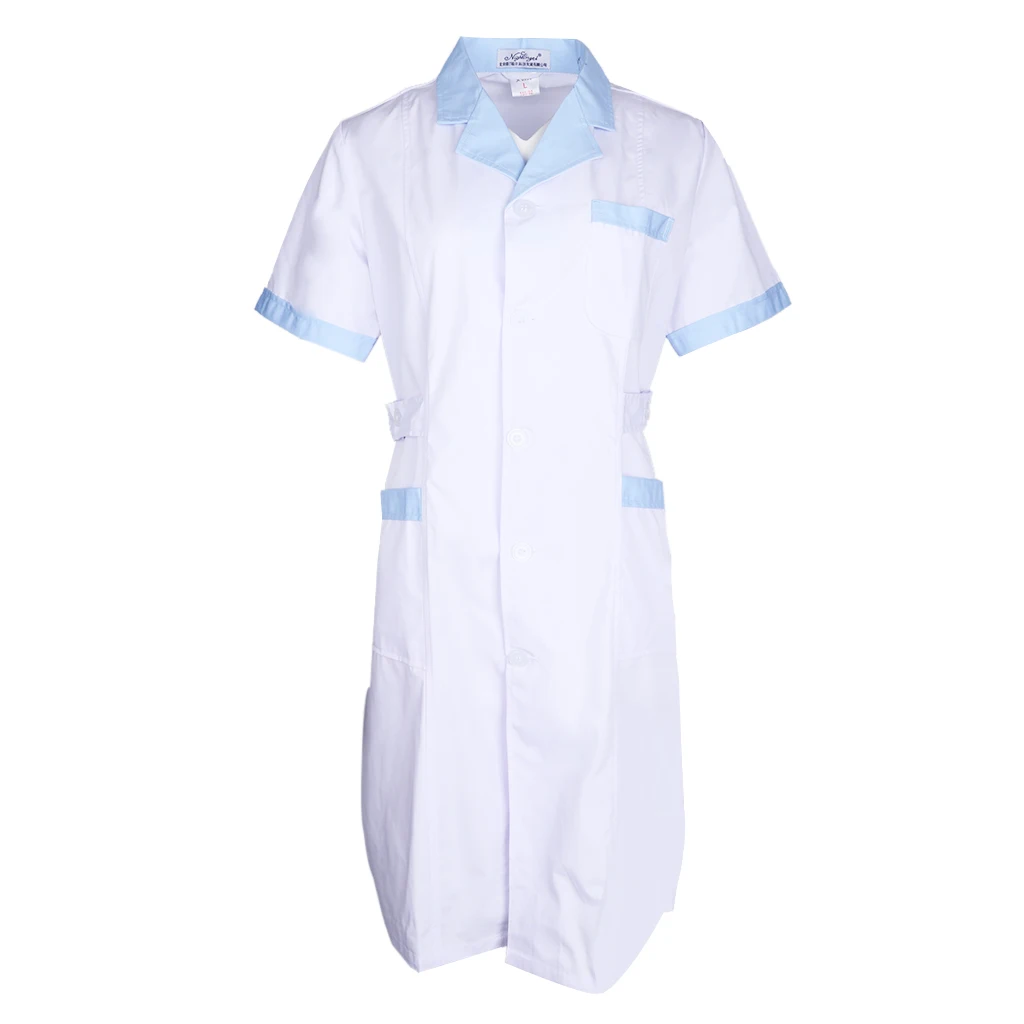 Белая медицинская форма медсестры лабораторное пальто аптека красота больница клиника Рабочая одежда Униформа для женщин медсестры медицинская одежда - Цвет: XL
