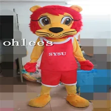 Ohlees атлет Лев талисман костюм на Хэллоуин и Рождество вечерние реквизит костюмы для взрослых, мультяшное животное настроить