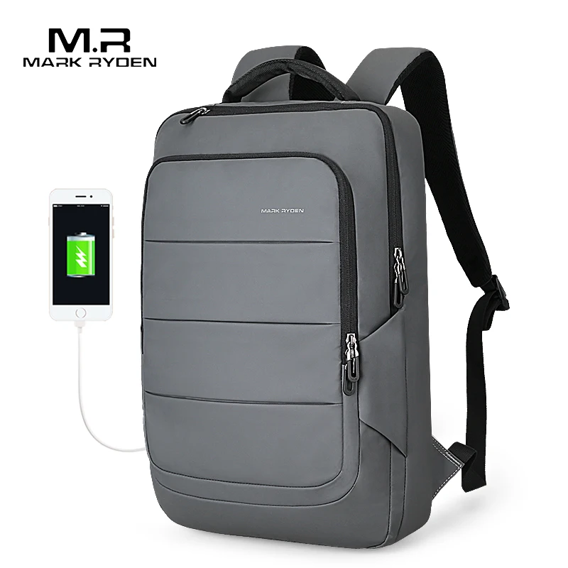 Mark Ryden Man Backpack Fit 15.6 inch Laptop Multifunctional USB Recharging Waterproof Travel Male Bag Anti-thief Mochila