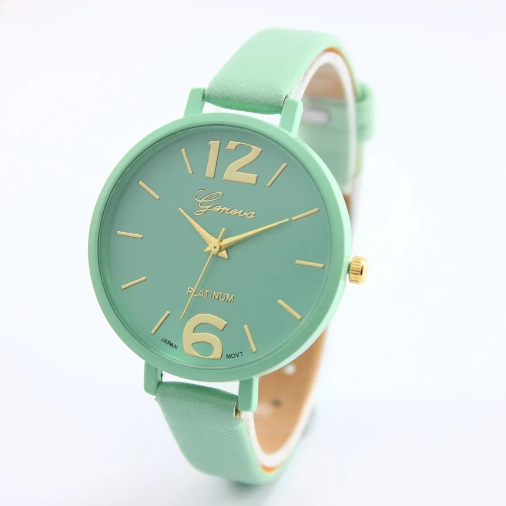 10 Цвета Для женщин браслет-часы известного бренда женские Искусственная кожа аналоговые кварцевые наручные часы, часы для мужчин Для
