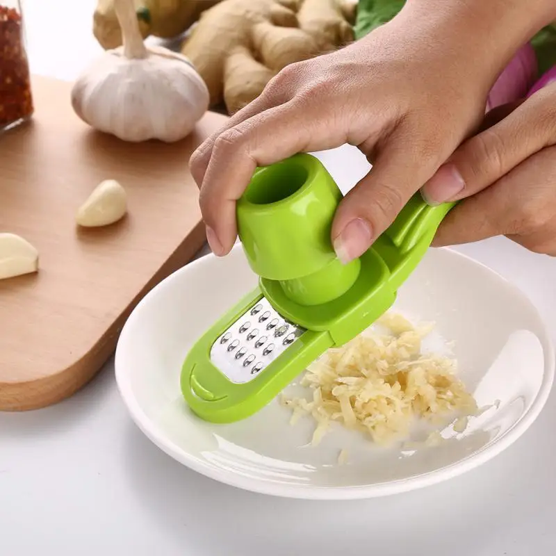 1pc Mini Cutter Multifunctional Stainless Steel Ginger Garlic Press