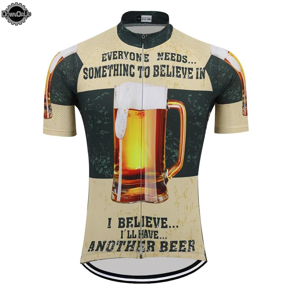 Пиво Велоспорт Джерси ropa ciclismo мужская с коротким рукавом велосипед одежда Джерси летняя велосипедная одежда горный велосипед одежда MTB - Цвет: men