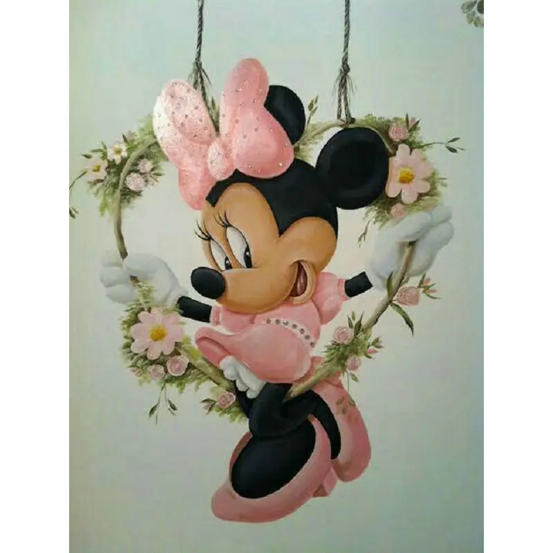 

DIY 5D Diamond Painting Cross Stitch Disney Minnie Picture Full Square Diamond Embroidery Mickey Mouse Rhinestone Mosaic Icons