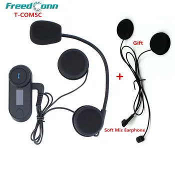 

FDC Soft Earpieces BT Interphones LCD Screen Full-duplex Motorcycle Helmet Intercom Bluetooth Headset+FM Moto intercomunicador