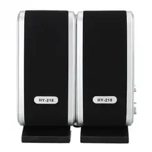 Как 6 Вт USB 2,0 мощность 3,5 мм портативный компьютерный динамик PC динамик s ухо HY-218 Мини Портативный USB Мультимедиа динамик s пластик