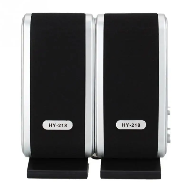 

how 6 W USB 2.0 Power 3.5mm Portable Computer Speaker PC Speakers Ear HY-218 Mini Portable USB Multimedia Speakers Plastic