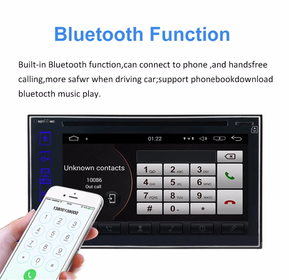 Clearance HD 1024X600 2Din Quad Core 2GB RAM 32GB ROM Android 6.0.1 Car DVD GPS Navigation Player Stereo Radio 2 Din Universal 10