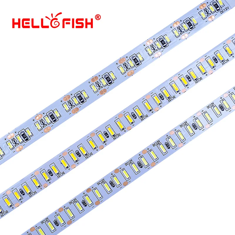 Hello Fish 5 м 3014 Светодиодная лента 204 светодиодный 12 В постоянного тока гибкая светодиодная лента светодиодный светильник белый/теплый белый