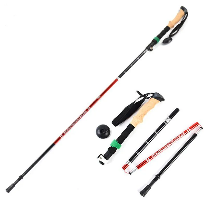 

Folding Pole Walking Hiking Sticks Telescopic Trekking Hiking Poles Ultralight Walking Canes Protectors