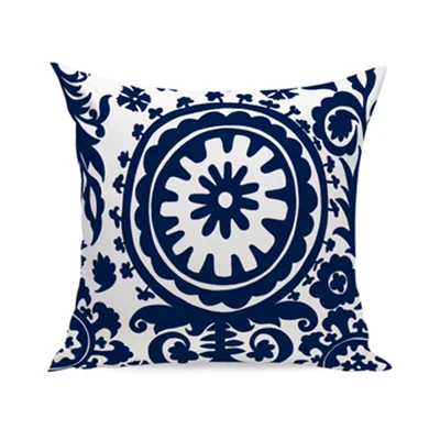 Nordic Чехлы Темно-синие подушка покрытие домашний декор геометрические декоративные наволочки для подушек диванные подушки Чехол для дивана размером 45*45 см - Цвет: E 45x45cm