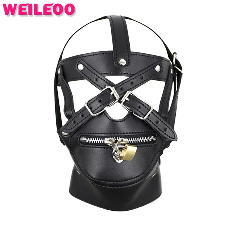 mouth with zipper sex toy bdsm mask fetish erotic adult game fetish