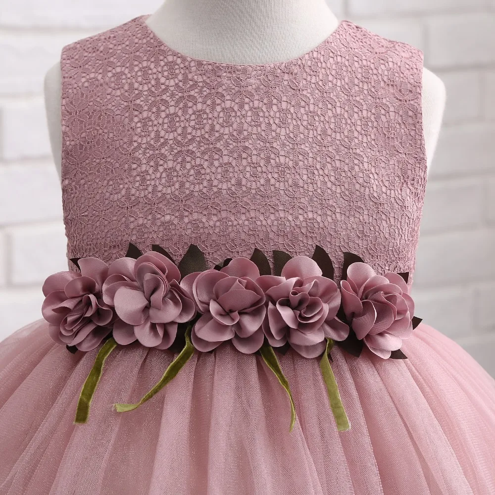 Платье-пачка с цветочным узором для девочек Walk Side You розовое, зеленое, серое Пышное Платье с коротким передом и длинной спинкой для девочек, блестящее платье для причастия