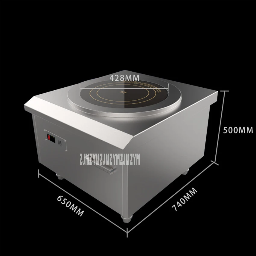 380 V/50 Гц SCR-3012 Коммерческая Индукционная Плита низкая суп высоких Мощность плоскостной транзистор индукции Плита черная кристаллическая пластина диаметр 428 мм